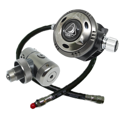 Regulator Zeepro 1st Stage ATX50 Diaphragm Sealed Swivel Turret + 2nd Stage XTX - Ice Silver