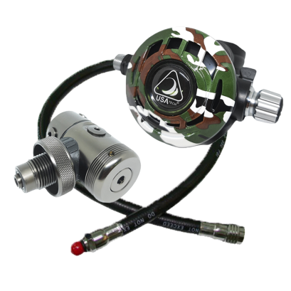 Regulator Zeepro 1st Stage ATX50 Diaphragm Sealed Swivel Turret + 2nd Stage XTX - Green Camo
