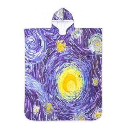 Poncho Beach Cloak Zeepro Adult Size &ndash; Van Gogh