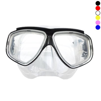 Jual Mask Zeepro Sparta Painted Optical Lens Minus Masker Diving Snorkeling  - Black Silver, Black Silicone - Kota Surabaya - Alat Selam Official