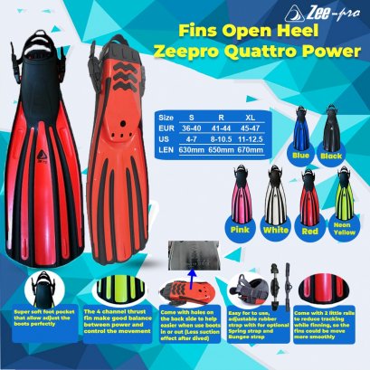 Fin Open Heel Zeepro Quattro Power