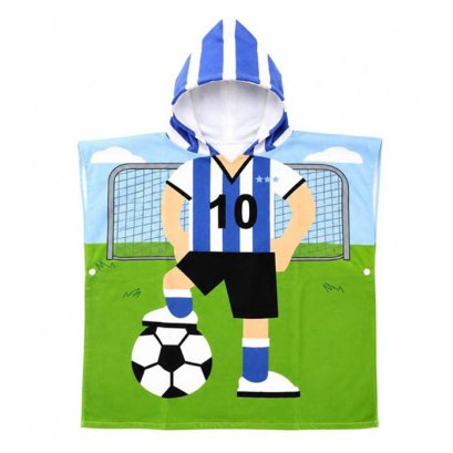 Poncho Beach Cloak Zeepro Kids Size &ndash; Football