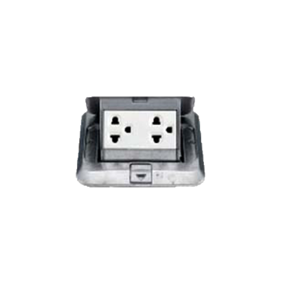 Panasonic POP-UP FLOOR OUTLET เต้ารับคู่ เสียบขากลมแบน มีกราวด์  2P+G 16A 250V พร้อมฝาเสริมและบ๊อกซ์  DU5993LT