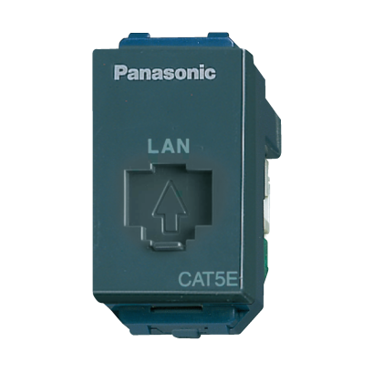 Panasonic WIDE SERIES GRAY BODY เต้ารับคอมพิวเตอร์ CAT 5E รุ่นสีเทา WEG2488H