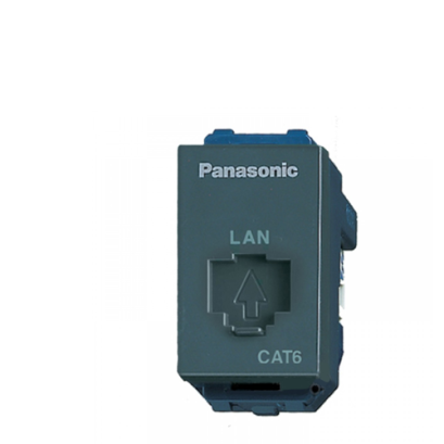 Panasonic WIDE SERIES GRAY BODY เต้ารับคอมพิวเตอร์ CAT 6E  รุ่นสีเทา WEG24886H