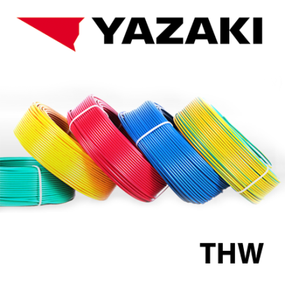 สายไฟ IEC 01 (THW) Yazaki (สีเหลือง-เขียว)