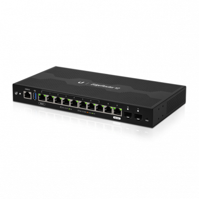 ER-12, 10-Port Gigabit Router with PoE Passthrough and 2 SFP Ports