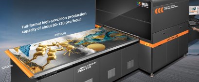 High-speed wide format printer for signage and banners