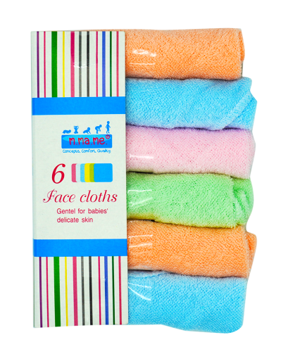 6 Pack m.ma.me. Cotton Hand & Face cloths