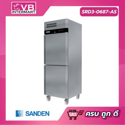 ตู้แช่ 2 ระบบแนวตั้งสเตนเลสเกรด 304 20.9คิว [SRD3-0687-AS]