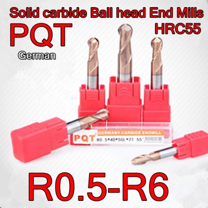 PQT HRC55 ballnose coat carbide