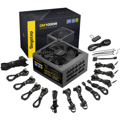 SEGOTEP GM1000W ATX 3.1 PCIe 5.1 - 1000W 80 PLUS GOLD FULL MODULAR (BLACK)
