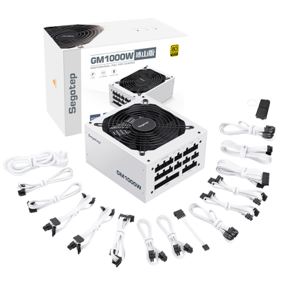 SEGOTEP GM1000W ATX 3.1 PCIe 5.1 - 1000W 80 PLUS GOLD FULL MODULAR (White)
