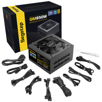SEGOTEP GM850W ATX 3.1 PCIe 5.1 - 850W 80 PLUS GOLD FULL MODULAR (BLACK)