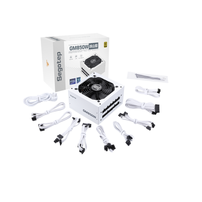 SEGOTEP GM850W ATX 3.1 PCIe 5.1 - 850W 80 PLUS GOLD FULL MODULAR (White)