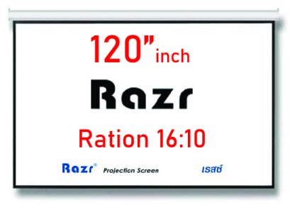 Rarz Wall Screen จอแขวนมือดึง ขนาด 120 นิ้ว (16:10)