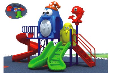 เครื่องเล่นสนาม C ชุดเพนกวินบราเดอร์-เครื่องเล่นสนาม กระดานลื่น สไลเดอร์ by Sealplay
