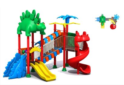 เครื่องเล่นสนาม A ชุดไดโนบริดจ์สไลด์-เครื่องเล่นสนาม กระดานลื่น สไลเดอร์ by Sealplay