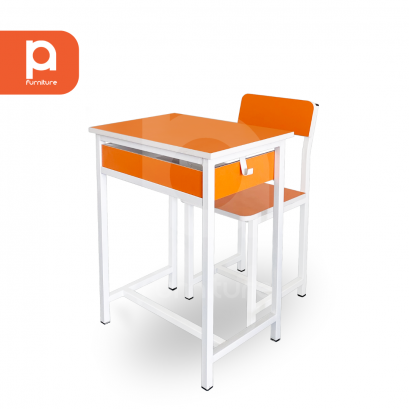 โต๊ะเก้าอี้นักเรียนสี (ขอบขาว)