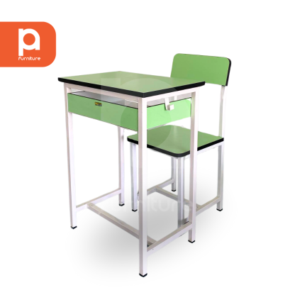 โต๊ะเก้าอี้นักเรียนสี (ขอบดำ)