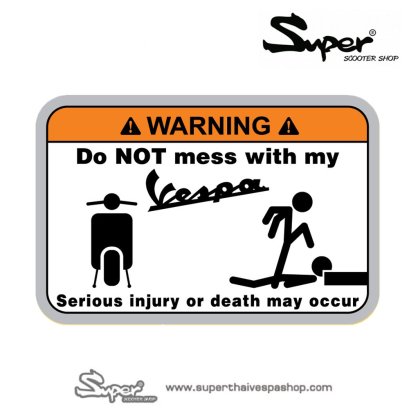 THE SILVER VESPA WARNING BADGE