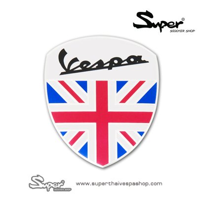 THE SILVER VESPA ENGLAND BADGE