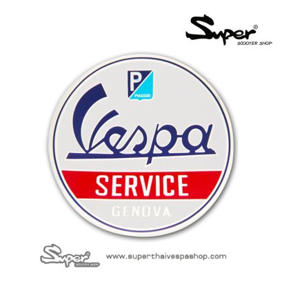 THE SILVER VESPA SERVICE GENOVA EMBLEM