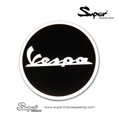 THE SILVER BLACK VESPA EMBLEM 