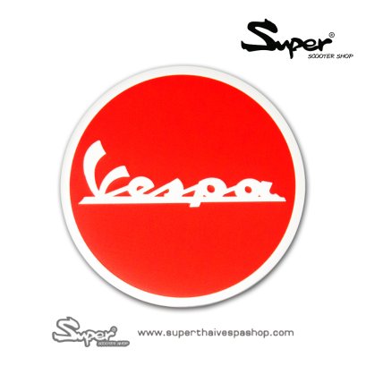 THE SILVER RED VESPA EMBLEM 
