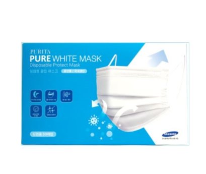 PURITA Pure White Mask 50pcs [Made In Korea]