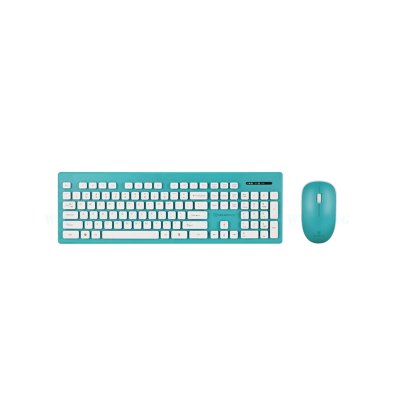 ชุดคีย์บอร์ดและเมาส์ไร้สาย Micropack Keyboard &amp; Mouse Wireless KM-232W Blue