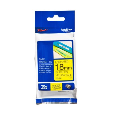 เทปพิมพ์อักษร Brother P-Touch Tape TZE-641 (Black/Yellow) 18mm