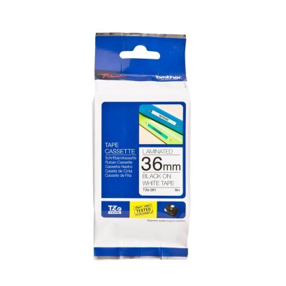 เทปพิมพ์อักษร Brother P-Touch Tape TZE-261 (White/Black) 36mm
