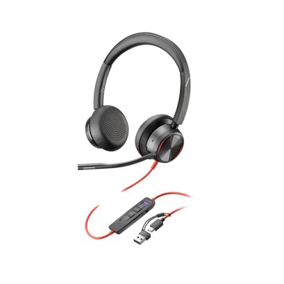Poly BW 8225 Microsoft Certified Stereo USB-C HS +USB-C/A