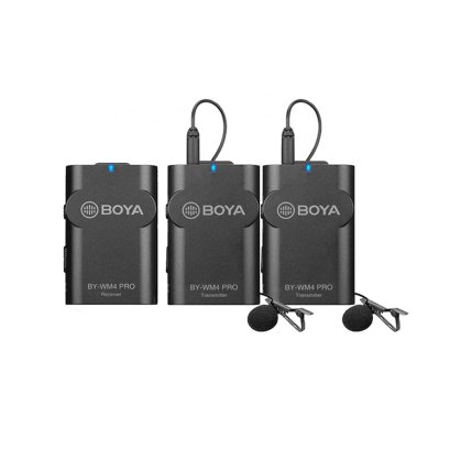 ไมโครโฟนไร้สาย BOYA WM4PRO-K2 Dual-Channel Digital Wireless Microphone