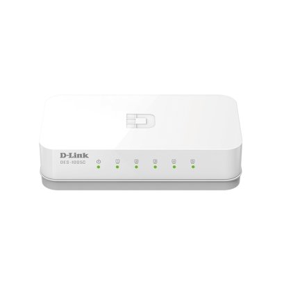 D-Link DES-1005C 5-port 10/100Mbps Unmanaged Switch (Plastic)