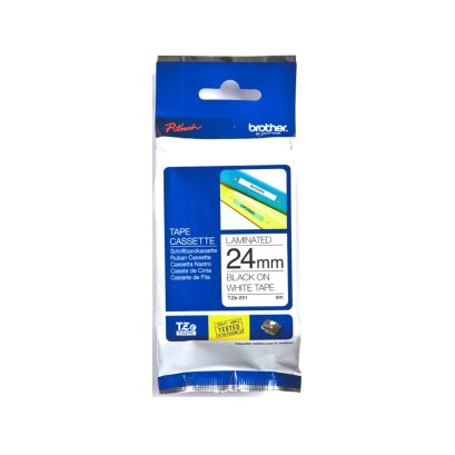 Brother P-Touch Tape TZE-251 (White/Black) 24mm