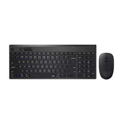 [คีย์บอร์ดกับเม้าส์ไร้สาย] Rapoo Keyboard&amp;Mouse Wireless 8050T Black