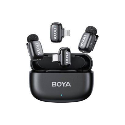 ไมโครโฟนไร้สาย BOYA mini-12 Series The World's Tiniest Wireless Microphone Black