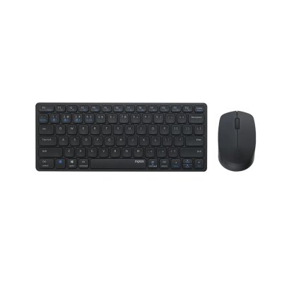 ชุดคีย์บอร์ดและเมาส์ Rapoo Keyboard&amp;Mouse Wireless 9050M Black