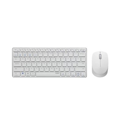 ชุดคีย์บอร์ดและเมาส์ Rapoo Keyboard&amp;Mouse Wireless 9050M White