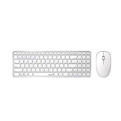 ชุดคีย์บอร์ดและเมาส์ Rapoo Keyboard&amp;Mouse Wireless 9300M White