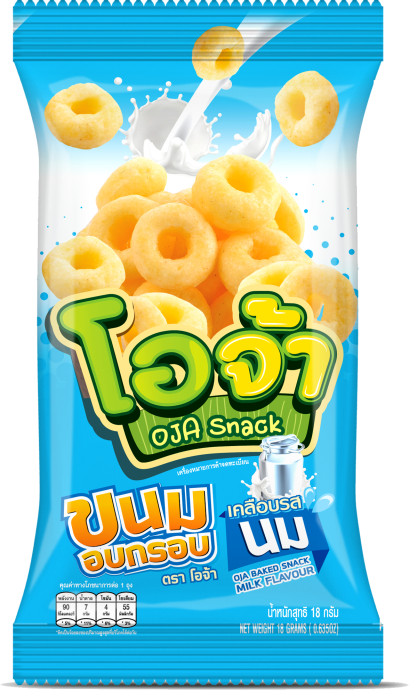 ขนมอบกรอบ เคลือบรสนม ตราโอจ้า