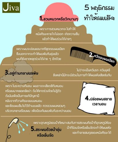 5 พฤติกรรมทำให้ผมเสีย