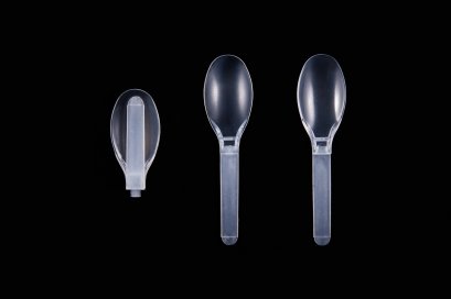 ช้อนพับพลาสติกใส