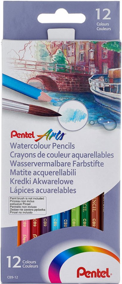 สีไม้ระบายน้ำ 12 สี Pentel CB9-12U