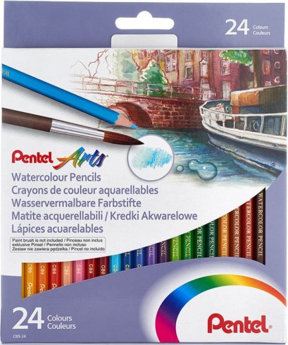 สีไม้ระบายน้ำ 24 สี Pentel CB9-24U
