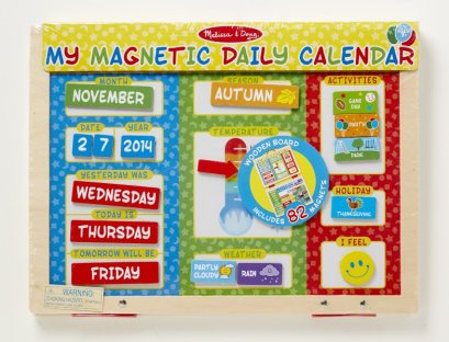 กระดานแม่เหล็กตารางวัน เดือน ปี กิจกรรม My First Daily Magnetic Calendar รุ่น 9253 ยี่ห้อ Melissa &amp; Doug (นำเข้า USA)