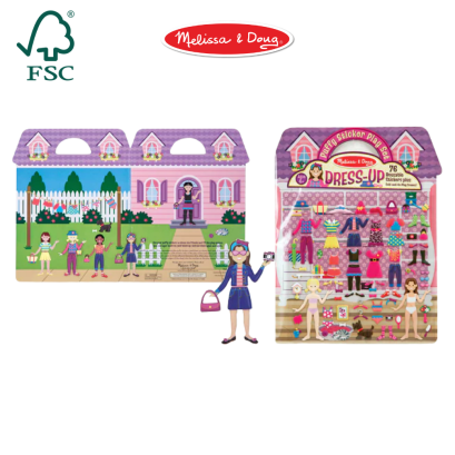 สมุดระบายสีด้วยน้ำรียูสซาเบิล รุ่นแต่งตัว Puffy Reusable Sticker Set: Dress-Up รุ่น 2195  ยี่ห้อ Melissa & Doug