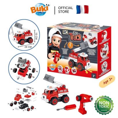 รถดับเพลิงบังคับวิทยุ DIYประกอบเอง Fire truck RC รุ่น 9022 ยี่ห้อ Buki France